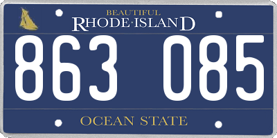 RI license plate 863085