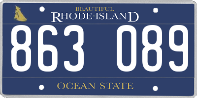 RI license plate 863089