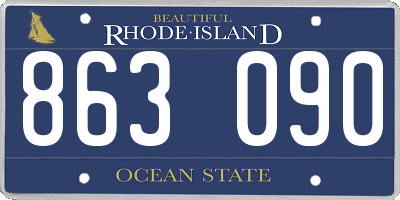 RI license plate 863090