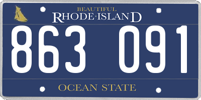 RI license plate 863091