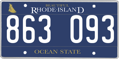 RI license plate 863093