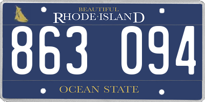 RI license plate 863094