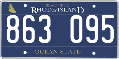 RI license plate 863095