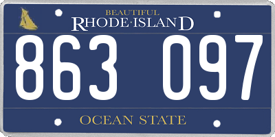 RI license plate 863097