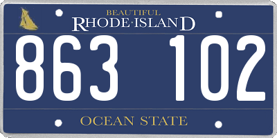 RI license plate 863102