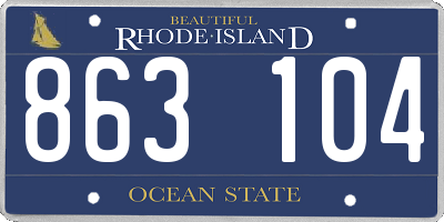 RI license plate 863104