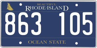 RI license plate 863105