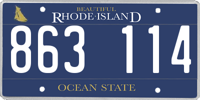 RI license plate 863114