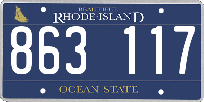 RI license plate 863117