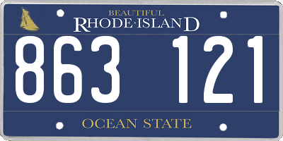 RI license plate 863121
