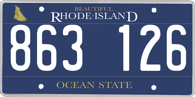 RI license plate 863126