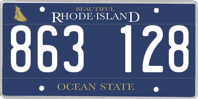 RI license plate 863128