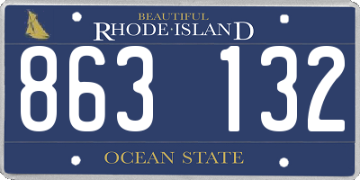 RI license plate 863132