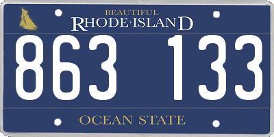 RI license plate 863133