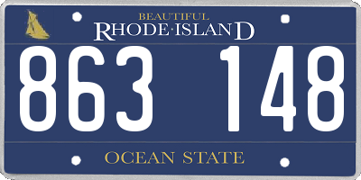 RI license plate 863148