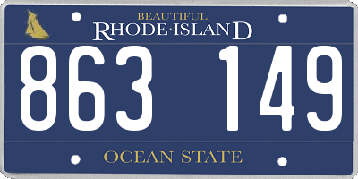 RI license plate 863149