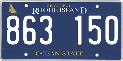 RI license plate 863150