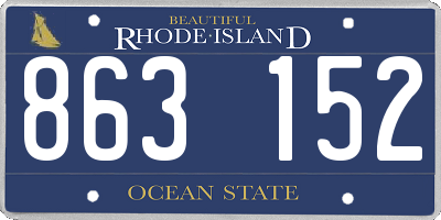 RI license plate 863152