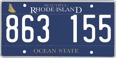 RI license plate 863155