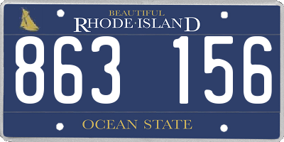 RI license plate 863156