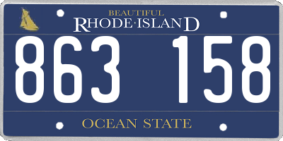 RI license plate 863158