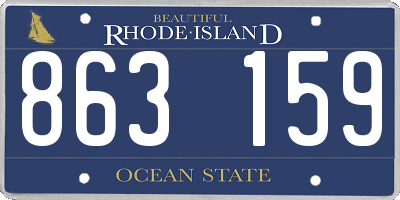 RI license plate 863159