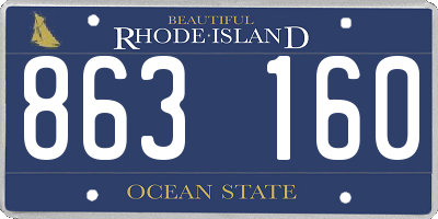 RI license plate 863160