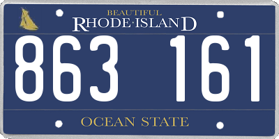 RI license plate 863161