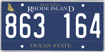 RI license plate 863164