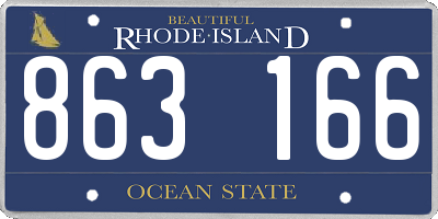 RI license plate 863166