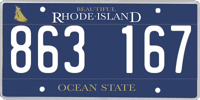 RI license plate 863167