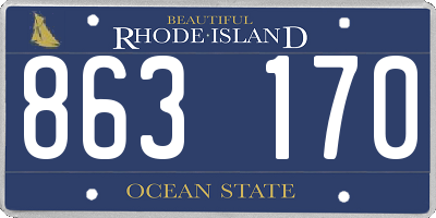 RI license plate 863170