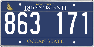 RI license plate 863171