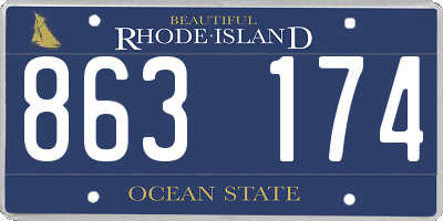 RI license plate 863174