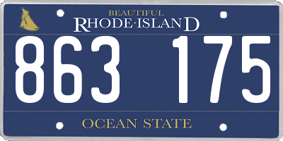 RI license plate 863175