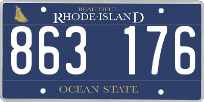 RI license plate 863176