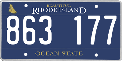RI license plate 863177