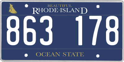 RI license plate 863178