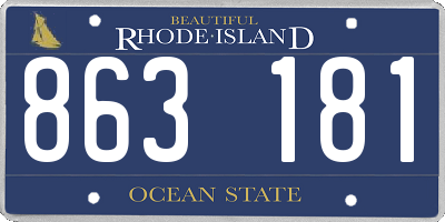 RI license plate 863181