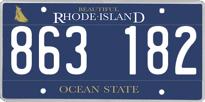 RI license plate 863182