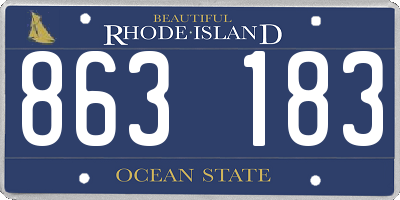 RI license plate 863183