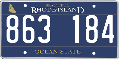 RI license plate 863184