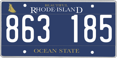 RI license plate 863185