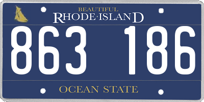 RI license plate 863186