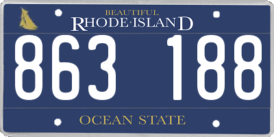 RI license plate 863188