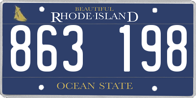 RI license plate 863198