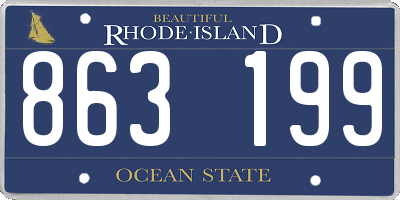 RI license plate 863199