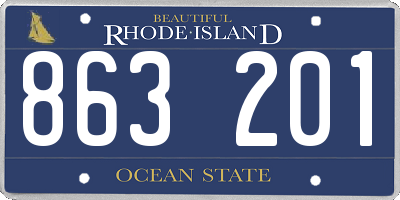 RI license plate 863201
