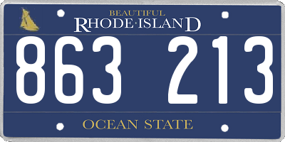 RI license plate 863213