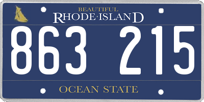 RI license plate 863215